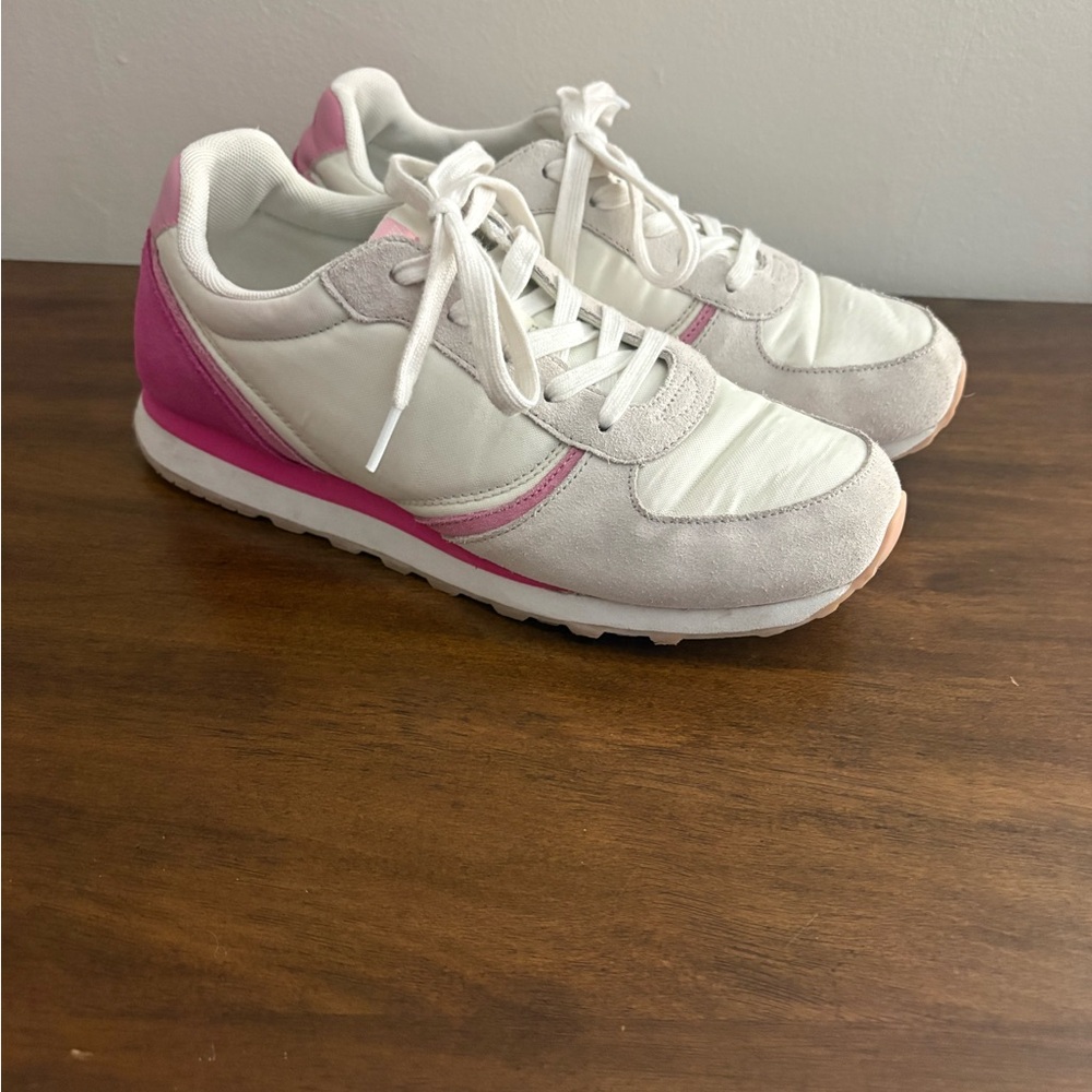 J.Crew Shoes Womens 9.5 Sneakers White Leather Lace Up Casual Low Top BN870